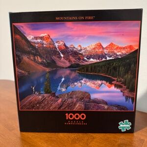 New Buffalo Brand Photography Mountains on Fire 1000 Piece Jigsaw Puzzle